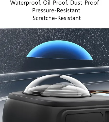 Vista 3 de Protector de lente para Insta360 X4, cubierta protectora de lente de PC, funda protectora de doble lente adhesiva, accesorios para cámara de acción