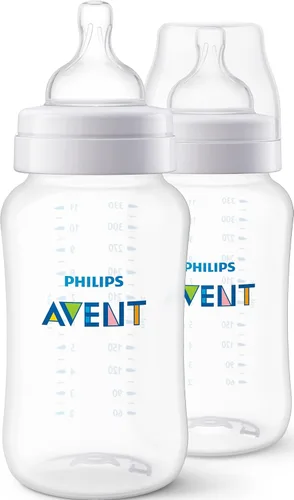 Vista 12 de Philips Avent Biberón anticólicos con ventilación AirFree, flujo lento, 4 Transparente (paquete de 1)