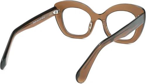 Vista 2 de Zeelool Marco de gafas de ojo de gato para mujer con lente transparente sin receta Gafas elegantes JGA517834
