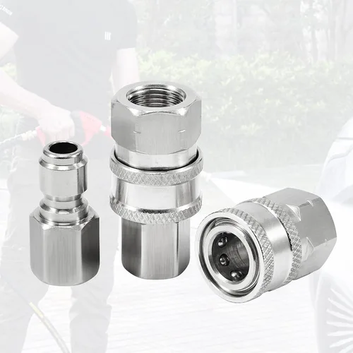 Vista 8 de Raincovo Inyector aguas abajo para lavadora a presión, Kit de inyector químico, Inyector de jabón, Accesorios de conexión rápida, Juego
