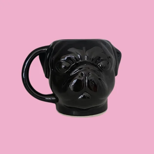 Vista 5 de Taza de café en forma 3D - Regalo de lujo para los amantes de los pug