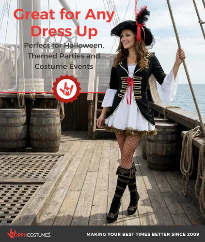 Vista 6 de fun shack Pirate Costume Women, Womens Pirate Costume, Renaissance Dress Outfit, Halloween Costumes for Women Adult