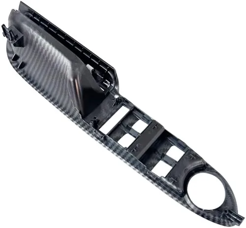 Vista 4 de Moldura de Interruptor de Ventana Lateral Izquierda del Conductor Completamente de Fibra de Carbono con Manija Compatible con Ford Escape C-max