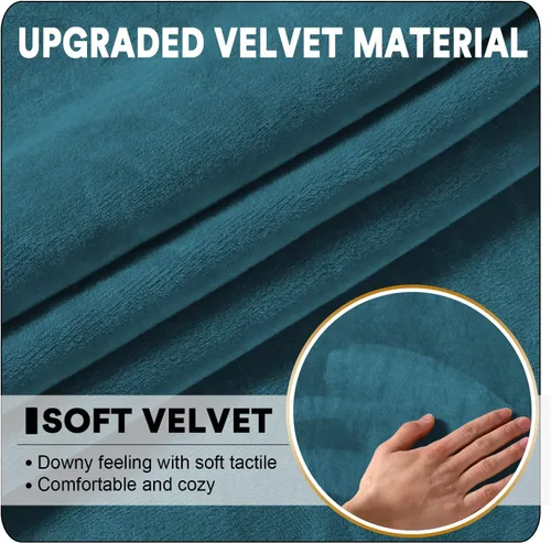 Vista 47 de OKYUK Fundas para sofá modular, 3 piezas, fundas de cojín de terciopelo para sofá, en forma de L, funda de cojín separado para sofá, protector