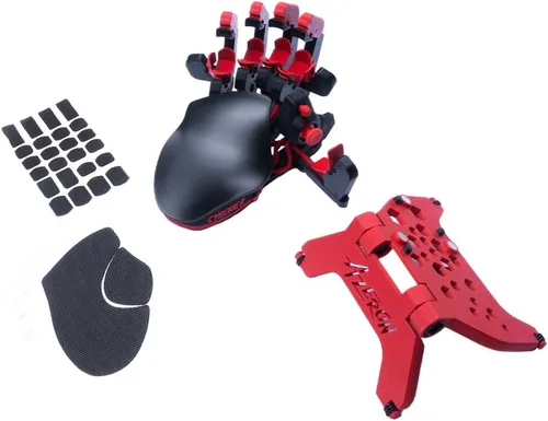 Vista 7 de AZERON Paquete de teclado – Teclado programable con una mano – Joystick Elite efecto Hall y 30 teclas programables, soporte magnético y cintas