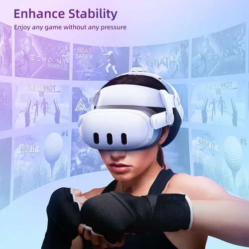 Vista 5 de Premium IGRL Head Strap Compatible with Meta Quest 3 Accessories, Pressure-Free Adjustable Elite Strap to Enhance Comfort & Gaming Immersion for