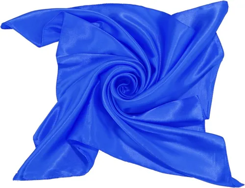 Vista 3 de SATINIOR 3 piezas de bufanda de cuello para mujer, bufanda cuadrada de gasa de seda, bufanda de satén para la cabeza, cuello Ascot para mujer
