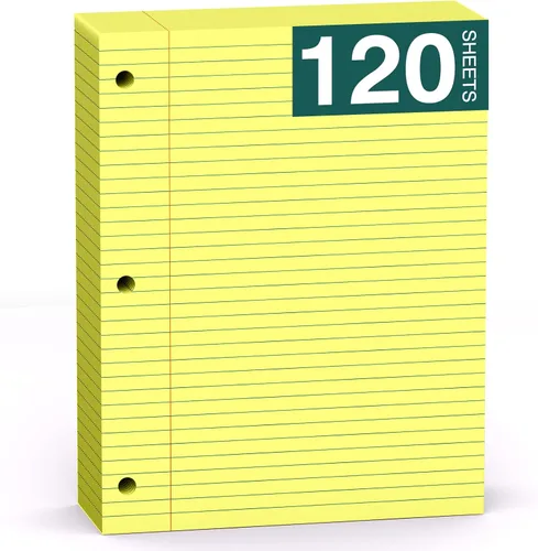 Vista 8 de Note Pads 8 X 10.5 Loose Leaf Paper, 200 Sheets, 3 Hole Punched Lined Paper, College Ruled 8 X 10.5 Notebooks, 10-1/2" X 8 Binder Writing Pads