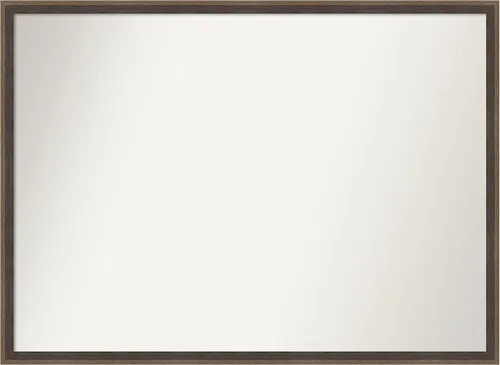 Vista 59 de Amanti Art Brown Bathroom Mirror for Over Sink, 21x33 Custom Made Hardwood Wedge Mocha Rectangle Vanity Mirror, Large Modern Wood Frame, Hangs