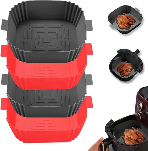 Vista 11 de LYHOLKEER Forros de silicona para freidora de aire Chefman de 6 cuartos de galón, Instant Pot Vortex Plus 6QT XL, 1 cesta cuadrada de silicona