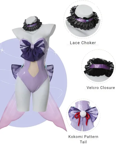 Vista 6 de Nuoqi Disfraz de conejo de Dva para cosplay, disfraz de Hana Song Dva Bunny Girl