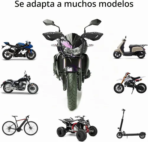 Vista 6 de Kucehiup Guardamanos de motocicleta 7/8" 0.866 in Universal Handguard Negro