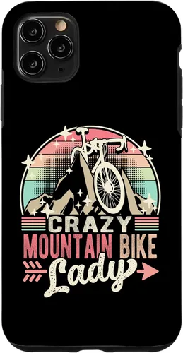 Vista 11 de iPhone 15 Crazy Mountain Bike Lady Cycling Biking Cyclist Biker Girl Case
