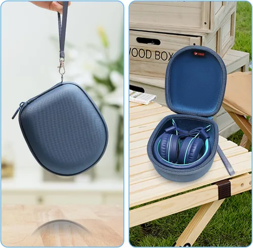 Vista 6 de Funda de auriculares para niños iClever/Noot/Acer, Etc, color azul, solo funda