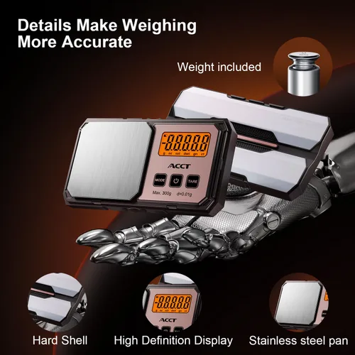 Vista 3 de Báscula digital de bolsillo de 10.58 oz x 0.00 oz, escala de gramos de alta precisión, mini escala digital de gramo y oz, báscula portátil