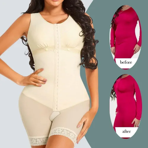 Vista 5 de Fajas Colombianas reductoras y moldeadoras de cuerpo completo para control de barriga para mujer