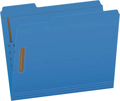 Vista 2 de Pendaflex Carpetas de cierre, 2 sujetadores, tamaño carta, azul y amarillo, 50 por caja