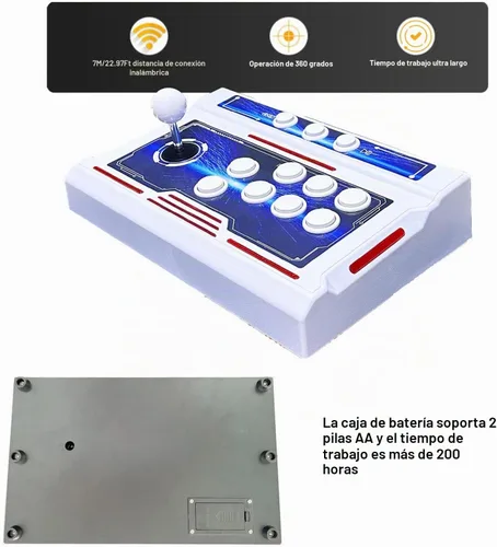 Vista 8 de [39800 juegos en 1] Pandora Box 3D Arcade Game Machine, Doble Wireless Joystick Arcade Console, función WiFi para agregar juegos en línea, PC