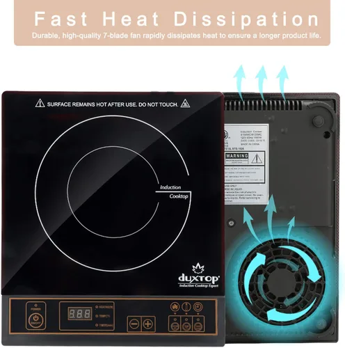 Vista 4 de Duxtop. Calentador de comida de inducción portable, de mesada, 1800 vatios, Dorado