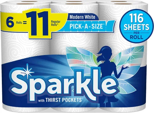 Vista 11 de Toallas de papel Sparkle, 12 = 16 rollos regulares, blanco moderno, tamaño a elección