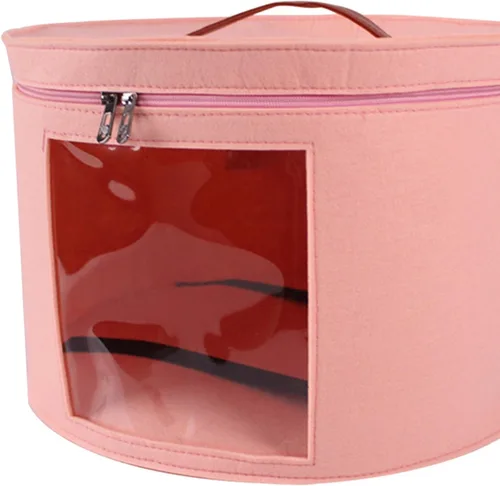 Vista 2 de KLKCMS Caja de almacenamiento para sombreros, plegable, apilable, portátil, para mujeres y hombres, cajas de viaje para sombreros de viaje, cajas