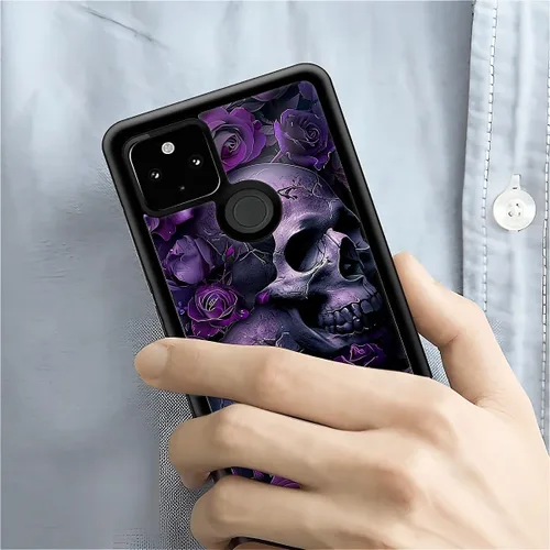 Vista 736 de Compatible con Google Pixel 4A 5G Mobile Case Creative Acrylic Panel trasero Silicona Protección Grip especialmente diseñado para Google Pixel 4A 5G