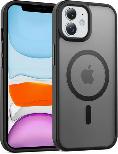 Vista 81 de Funda transparente para iPhone 11 con protector de pantalla, compatible con Magsafe, antiamarilleo, protección de grado militar, a prueba de golpes