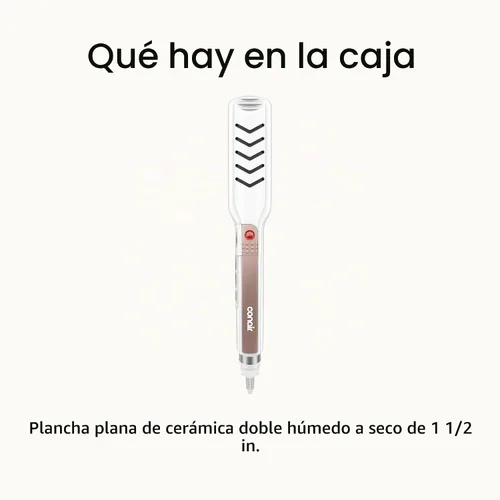Vista 7 de Conair Plancha de Cerámica Doble, Alisadora de Cabello de 1 1/2 Pulgadas para Uso en Húmedo y en Seco