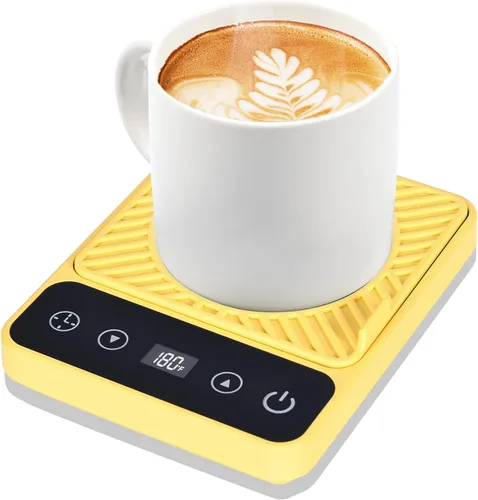 Vista 10 de Calentador de tazas – Calentador eléctrico de taza de café con temporizador, calentador de taza de café para escritorio apagado automático, control
