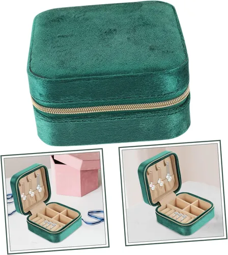 Vista 9 de CHILDWEET Box travel jewelry case leather jewelry organizer joyeros organizador de mujer jewelry organizer travel small makeup travel containers