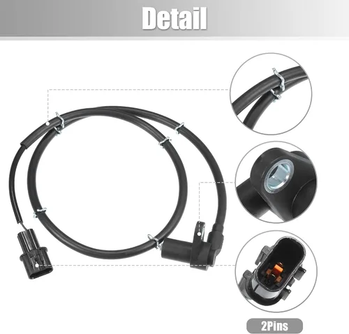 Vista 5 de uxcell Sensor de velocidad ABS delantero derecho para Mitsubishi Montero 1997-2000 No.MR334712/MR307045