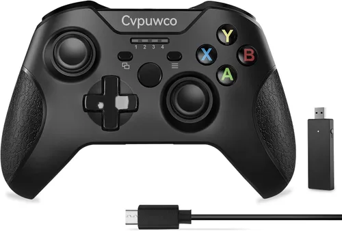 Vista 9 de Controlador inalámbrico de 24 GHZ compatible con Xbox One Xbox Series XS Xbox One SX One Elite Windows 10 negro