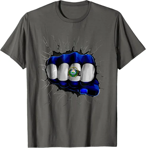 Vista 21 de Camiseta Salvadoreña Bandera de El Salvador
