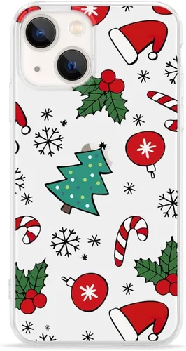 Vista 59 de LCHULLE Compatible con iPhone SE 2022/2020 Funda para iPhone 8 iPhone 7 Funda de Navidad Santa Vacaciones Diseño Transparente Claro Mujeres Hombres