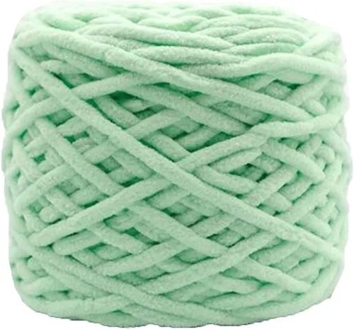 Vista 17 de Hilo de felpilla grueso y esponjoso, color negro, grueso, lavable, suave y cálido, hilo de punto a mano, hilo accesorio, 5.64 oz