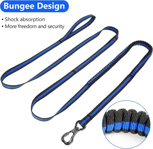 Vista 3 de Cable de amarre para perro XiaZ, cable de 50 pies para carrito de correr para perros de hasta 250 libras, correa de perro para patio, camping