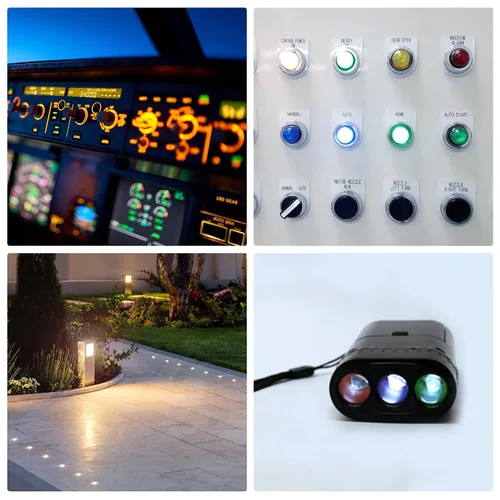 Vista 6 de MECCANIXITY Bombilla LED E10 con base de tornillo DC 3V 0.25W Round Top Mini Spot Light con caja de almacenamiento, color verde, paquete de 10