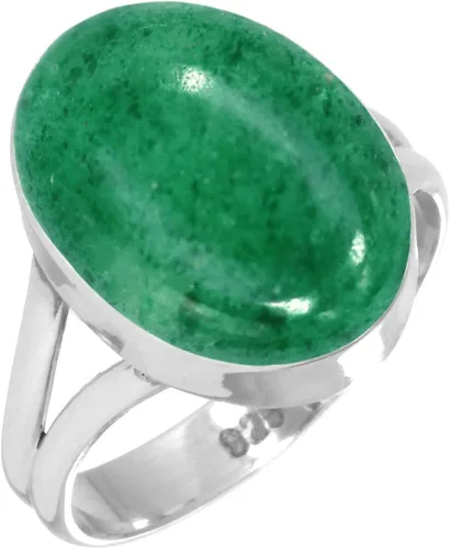 Vista 14 de Anillo hecho a mano de plata de ley 925 genuina grueso con piedras preciosas naturales ágata, cuarzo rosa, lapislázuli, ámbar ovalado, joyería