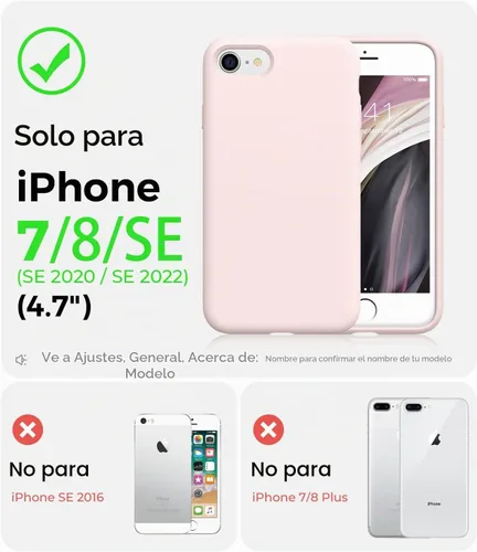 Vista 2 de AOTESIER Funda ultradelgada diseñada para iPhone SE Case 2022 (3ª generación)/iPhone SE 2020 Case (2ª generación)/iPhone 7 Case/iPhone 8 Case, funda