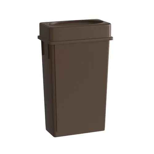 Vista 14 de Bote de basura Slim Jim negro de 23 galones con carrito