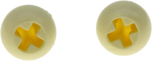 Vista 4 de KAISH 2 piezas Interruptor Selector de Pastilla de 5 Vías Punta Interruptor Tapa Interruptor Botón para USA Stratocaster/Strat Envejecido Blanco