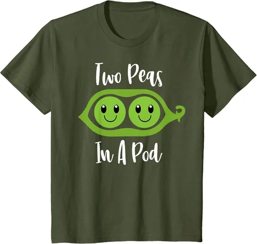 Vista 24 de Two Peas in A Pod Couples Matching Best Friend Cute Veg T-Shirt Baby Blue