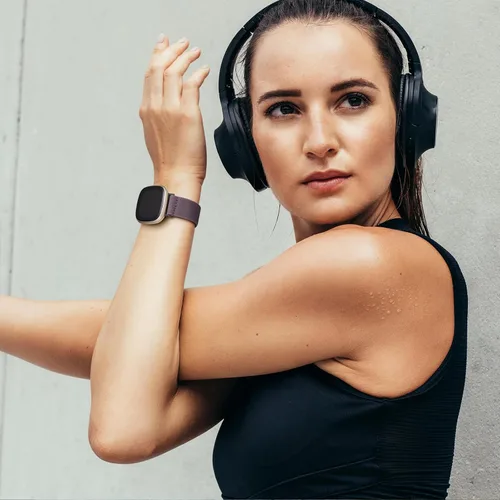 Vista 6 de Maledan Bandas Compatibles con Correas de Reloj Fitbit Versa 3/4 y Sense/Sense 2, Pulseras Deportivas de Tela Elástica Ajustable para Hombres