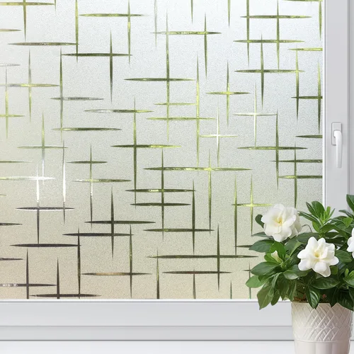 Vista 27 de HIDBEA Película de Privacidad para Ventana, Película Decorativa de Adhesión Estática, Película Esmerilada No Adhesiva con Control de Calor y Bloqueo