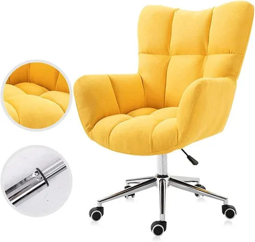 Vista 4 de Silla ergonómica de oficina giratoria para escritorio, altura ajustable, con reposabrazos, cómodas sillas ejecutivas