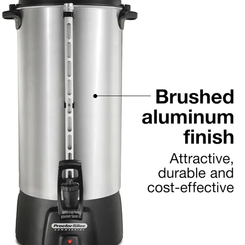 Vista 4 de Proctor Silex 45100 Urna para café de aluminio cepillado para 100 tazas