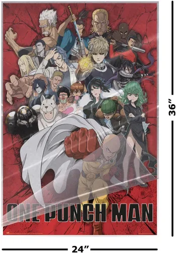 Vista 2 de One Punch Man - Póster de la serie de televisión (The Heroes) (Tamaño: 24" x 36") (póster laminado)
