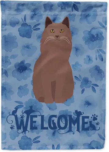 Vista 24 de Caroline's Treasures CK5005GF Bandera de bienvenida de gato abisinio para buzón, bandera decorativa para patio exterior, obras de arte de patio