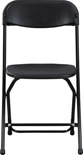 Vista 2 de Lorell Silla plegable de plástico negro (paquete de 4)