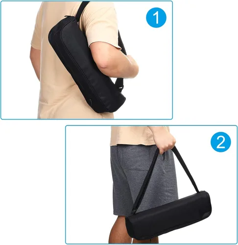 Vista 5 de PATIKIL Bolsa de transporte para trípode de 16 x 4 x 5 pulgadas, bolsa de transporte acolchada de nailon con correa para el hombro para trípodes
